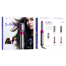 Заредете изображение във визуализатора на галерията – Warm air comb set 5in1 Hoco DAR41 rose red
