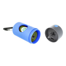 Заредете изображение във визуализатора на галерията – Dog excrement bag dispenser with carabiner and flashlight LLFG24033 blue
