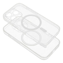 Заредете изображение във визуализатора на галерията – CLEAR MAG COVER case with camera protection compatible with MagSafe for IPHONE 17 PRO transparent glitter
