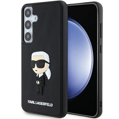 Оригинален гръб KARL LAGERFELD за SAMSUNG S24 KLHCS24S3DRKINK (3D RUBBER IKONIK NFT) черен