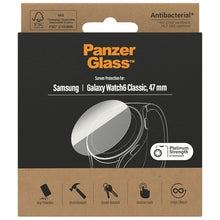 Заредете изображение във визуализатора на галерията – PanzerGlass Screen Protector antibacterial glass for Samsung Galaxy Watch 6 Classic 47 mm
