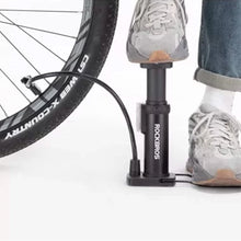 Заредете изображение във визуализатора на галерията – Rockbros 42610002001 floor bicycle pump with pressure gauge - black
