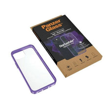 Заредете изображение във визуализатора на галерията – PanzerGlass ClearCase antibacterial Military Grade certified case for iPhone 13 mini - transparent purple
