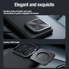 Заредете изображение във визуализатора на галерията – Nillkin CamShield Prop Leather Magnetic Case for Xiaomi 14 Pro - black
