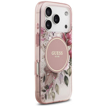 Заредете изображение във визуализатора на галерията – GUESS case for IPHONE 17 Pro Max compatible with MagSafe GUHMP17XHFWBDCEP (IML Flower &amp; Tonal Circle) pink
