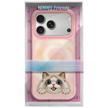 Заредете изображение във визуализатора на галерията – NIMMY case BIG EYED LYING RAGDOLL CAT compatible with MagSafe for IPHONE 18 Pro/17 Pro pink
