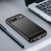 Заредете изображение във визуализатора на галерията – Carbon Case for Google Pixel 8A Flexible Silicone Carbon Cover - Black
