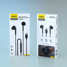 Заредете изображение във визуализатора на галерията – Dudao X3C in-ear wired USB-C headphones 1.2m - black

