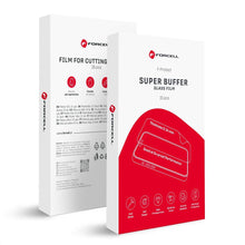 Заредете изображение във визуализатора на галерията – Forcell F-Protect SUPER BUFFER 0,21mm - Anti shock and auto repair TPU film for smart cutting machine 0,24mm 196x125mm (25 pcs/set)

