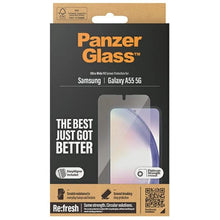 Заредете изображение във визуализатора на галерията – PanzerGlass Ultra-Wide Fit tempered glass with positioner n Samsung Galaxy A55 5G

