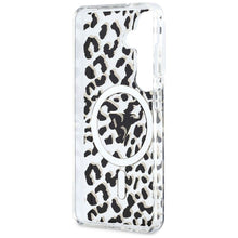 Заредете изображение във визуализатора на галерията – GUESS case for SAMSUNG S26 GUHMS26SHLEGTGLK (Magnetic IML Leopard Print Triangle) black

