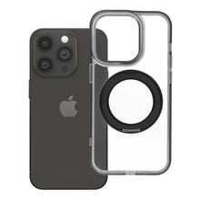 Заредете изображение във визуализатора на галерията – Case for iPhone 14 PRO Frame Circle Stand compatible with MagSafe black
