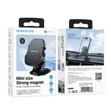 Заредете изображение във визуализатора на галерията – Borofone Car holder BH111 Adelante magnetic with stick-on base black
