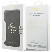 Заредете изображение във визуализатора на галерията – GUESS book case for IPHONE 17 Pro GUBKP17L4GMGGR (PU 4G Metal Logo) black
