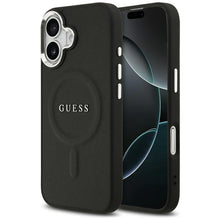 Заредете изображение във визуализатора на галерията – GUESS case for IPHONE 17 compatible with MagSafe GUHMP17SPSAREGSK (PU W/ Classic Logo) black
