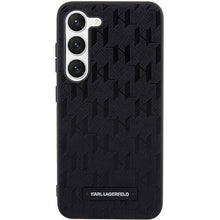 Заредете изображение във визуализатора на галерията – Original Pouch KARL LAGERFELD  hardcase Saffiano Mono Metal Logo KLHCS24MSAKLHPK for Samsung Galaxy S24 Plus black

