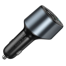 Заредете изображение във визуализатора на галерията – HOCO car charger USB A + Type C + cigarette lighter PD QC3.0 3A 35W Z56 black
