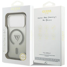 Заредете изображение във визуализатора на галерията – GUESS case for IPHONE 17 Pro Max compatible with MagSafe GUHMP17XHGTMLCGA (IML Gradient W/ Triangle Logo) khaki
