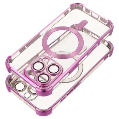 Case ANTISHOCK ELECTRO for IPHONE 16 Pro Max compatible with MagSafe pink