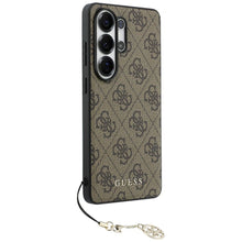 Заредете изображение във визуализатора на галерията – GUESS case for SAMSUNG S26 Ultra GUHMS26LGF4GBR (PU 4G Classic Logo with Charm) brown
