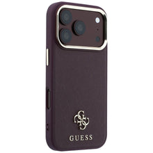 Заредете изображение във визуализатора на галерията – Case for IPHONE 18 Pro/17 Pro compatible with MagSafe (Saffiano Small 4G &amp; Classic Logo) brown
