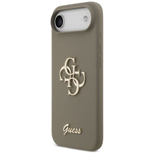 Заредете изображение във визуализатора на галерията – GUESS case for IPHONE 17 Air GUHCP17MSC4GSMW (Silicone W/ Big 4G Script) brown
