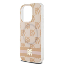 Заредете изображение във визуализатора на галерията – Original Case DKNY hardcase IML Checkered Mono Pattern &amp; Printed Stripes MagSafe DKHMP15LHCPTSP for Iphone 15 Pro pink
