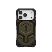 Заредете изображение във визуализатора на галерията – UAG Urban Armor Gear case MONARCH PRO compatible with MagSafe for IPHONE 17 Pro kevlar element green
