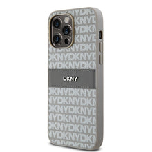 Заредете изображение във визуализатора на галерията – Original Case DKNY hardcase Leather Mono Stripe &amp; Metal Logo DKHCP14LPRTHSLE for Iphone 14 Pro beige

