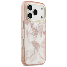 Заредете изображение във визуализатора на галерията – GUESS case for IPHONE 17 Pro compatible with MagSafe GUHMP17LHMILVTGP (PC TPU Jungle Tonal Triangle) pink
