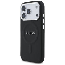 Заредете изображение във визуализатора на галерията – GUESS case for IPHONE 17 Pro compatible with MagSafe GUHMP17LPSAREGSK (PU W/ Classic Logo) black
