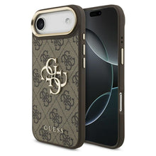 Заредете изображение във визуализатора на галерията – GUESS case for IPHONE 17 Air GUHCP17M4GMGCBR (PU W/ Big 4G Classic Logo) gold brown

