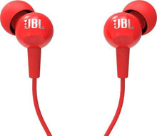 Заредете изображение във визуализатора на галерията – Wire earphones Jack 3,5 mm JBL C100Si red

