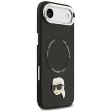 Заредете изображение във визуализатора на галерията – KARL LAGERFELD case for IPHONE 17 Air compatible with MagSafe KLHMP17MPSMLRKLK (PU Karl Pin) black
