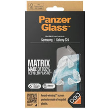 Заредете изображение във визуализатора на галерията – PanzerGlass Ultra-Wide Fit tempered glass with D3O® with applicator for Samsung Galaxy S24
