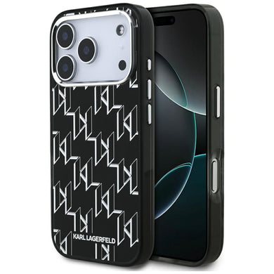 KARL LAGERFELD case for IPHONE 17 Pro compatible with MagSafe KLHMP17LHMIKLMEK (IML KL Monogram) black