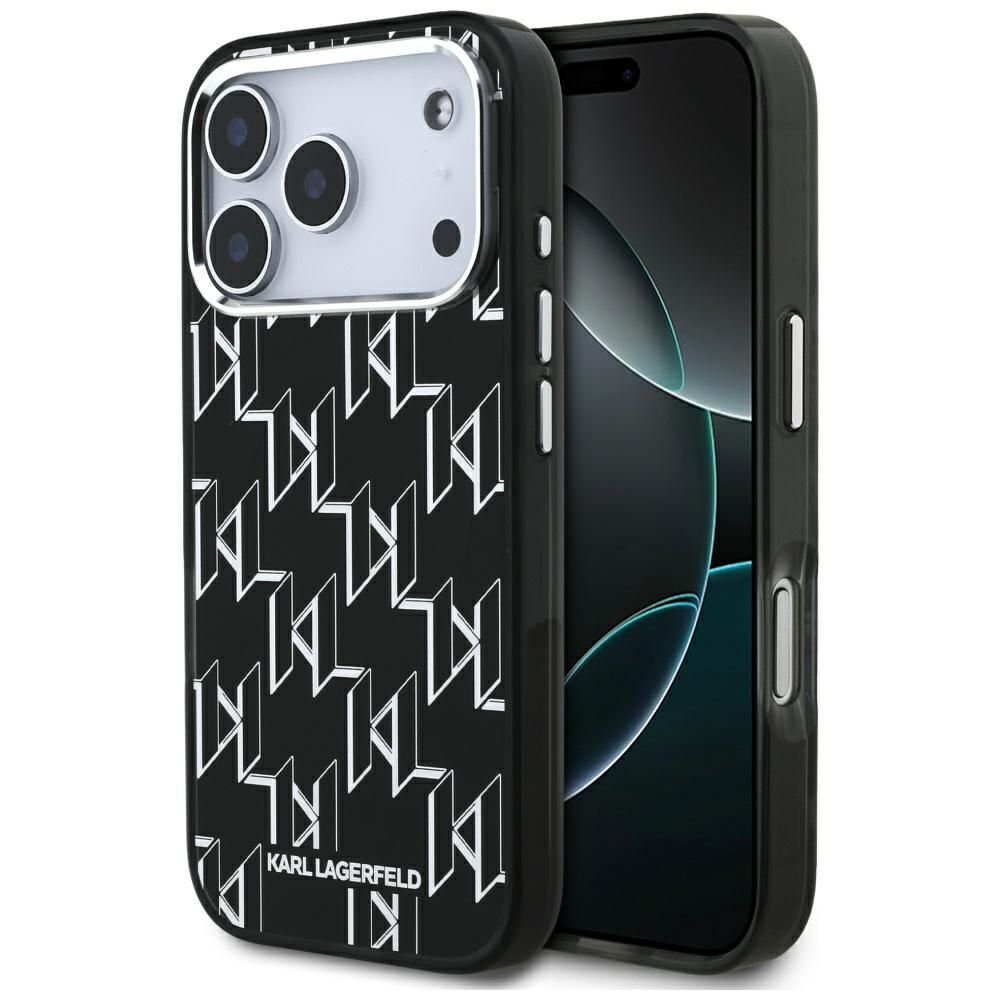 KARL LAGERFELD case for IPHONE 17 Pro compatible with MagSafe KLHMP17LHMIKLMEK (IML KL Monogram) black
