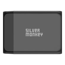 Заредете изображение във визуализатора на галерията – Silver Monkey SMA155 200W 3xUSB-C PD USB-A QC 3.0 GaN Charger with Detachable Power Cable - Black
