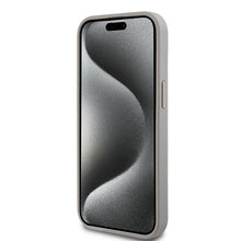 Заредете изображение във визуализатора на галерията – Original Case DKNY hardcase Leather Mono Stripe &amp; Metal Logo DKHCP15SPRTHSLE for Iphone 15/14/13 beige
