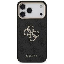 Заредете изображение във визуализатора на галерията – GUESS case for IPHONE 18 Pro Max / 17 Pro Max GUE005594 (PU W/ Big 4G Classic Logo) black gold
