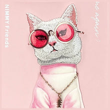 Заредете изображение във визуализатора на галерията – NIMMY case GLASSES COOL CAT for IPHONE 16 Pro pink
