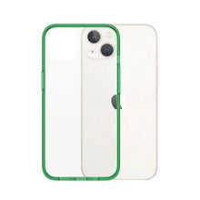 Заредете изображение във визуализатора на галерията – PanzerGlass ClearCase antibacterial case with Military Grade certificate for iPhone 13 / 14 / 15 - transparent green
