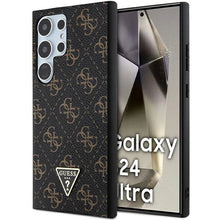 Заредете изображение във визуализатора на галерията – Guess 4G Triangle case for Samsung Galaxy S24 Ultra - black

