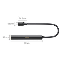Заредете изображение във визуализатора на галерията – Ugreen CM545 DAC headphone amplifier from USB-C to 3.5 mm mini jack - black
