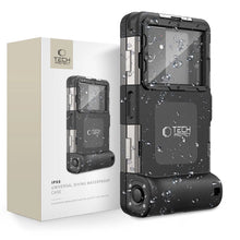 Заредете изображение във визуализатора на галерията – Tech-Protect Waterproof Case waterproof IPX8 for smartphones 4.7-6.7" - black

