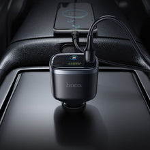 Заредете изображение във визуализатора на галерията – Car charger Hoco USB A + 2xUSB C PD QC3.0 93W with USB C to C cable Z70 black
