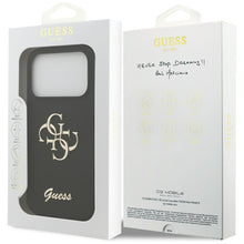 Заредете изображение във визуализатора на галерията – GUESS case for IPHONE 17 Pro GUHCP17LSC4GSMK (Silicone W/ Big 4G Script) black

