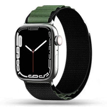 Заредете изображение във визуализатора на галерията – Tech-Protect Nylon Pro Strap for Apple Watch 4/5/6/7/8/9/SE/Ultra 1/2 (42/44/45/49 mm) - Black/Green
