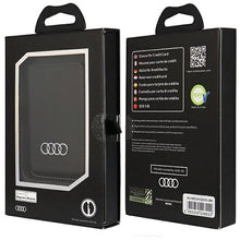 Заредете изображение във визуализатора на галерията – Audi Synthetic Leather magnetic wallet compatible with MagSafe - black
