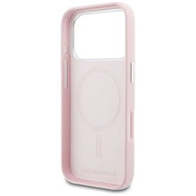 Заредете изображение във визуализатора на галерията – KARL LAGERFELD case for IPHONE 17 Pro compatible with MagSafe KLHMP17L5PGFKHGP (PU FW W/ KHead Logo) pink
